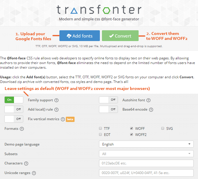 Transfonter-Google-Font-Conversion