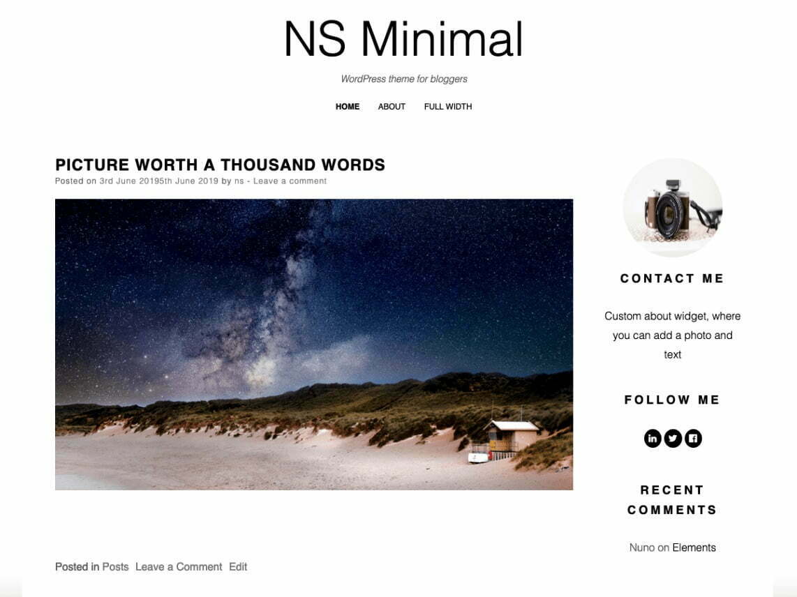 WordPress Minimal Theme